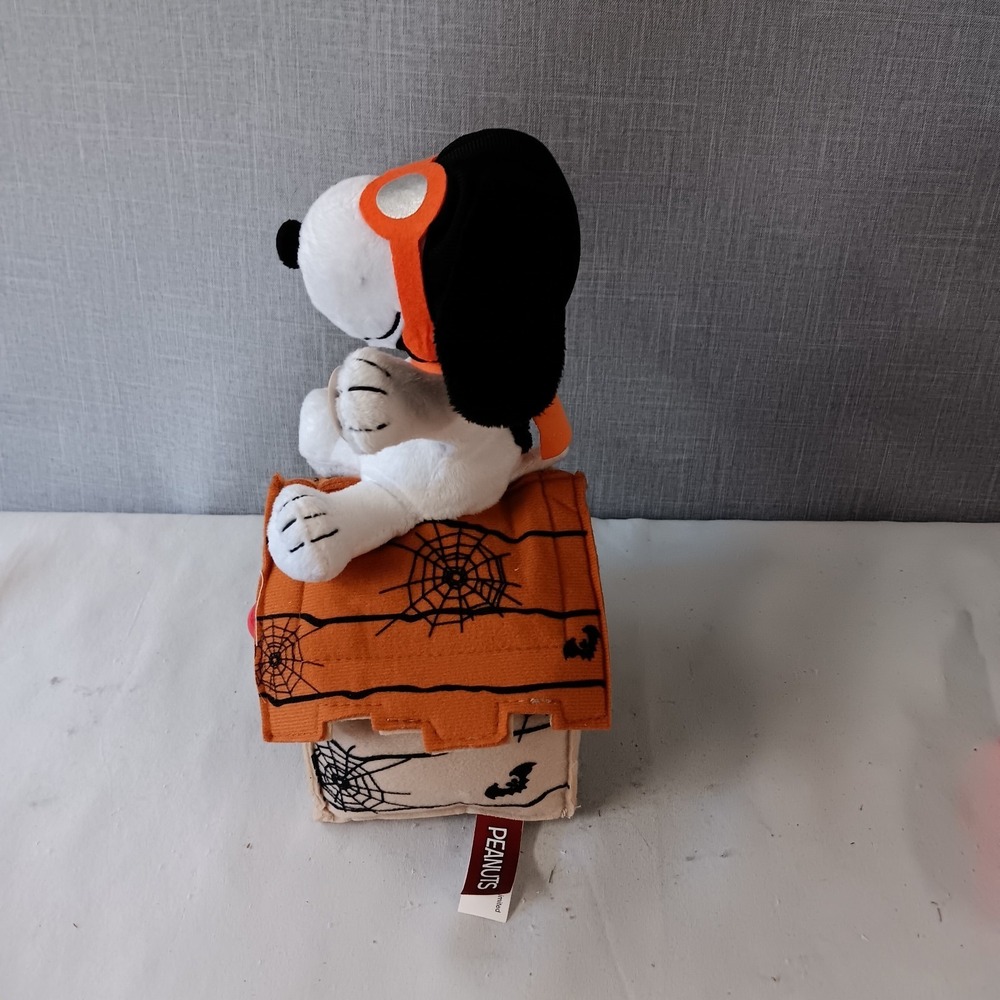 Peanuts Snoopy Halloween Animated Plush Doghouse Musical Light Up Propeller Ace - Picture 8 of 11